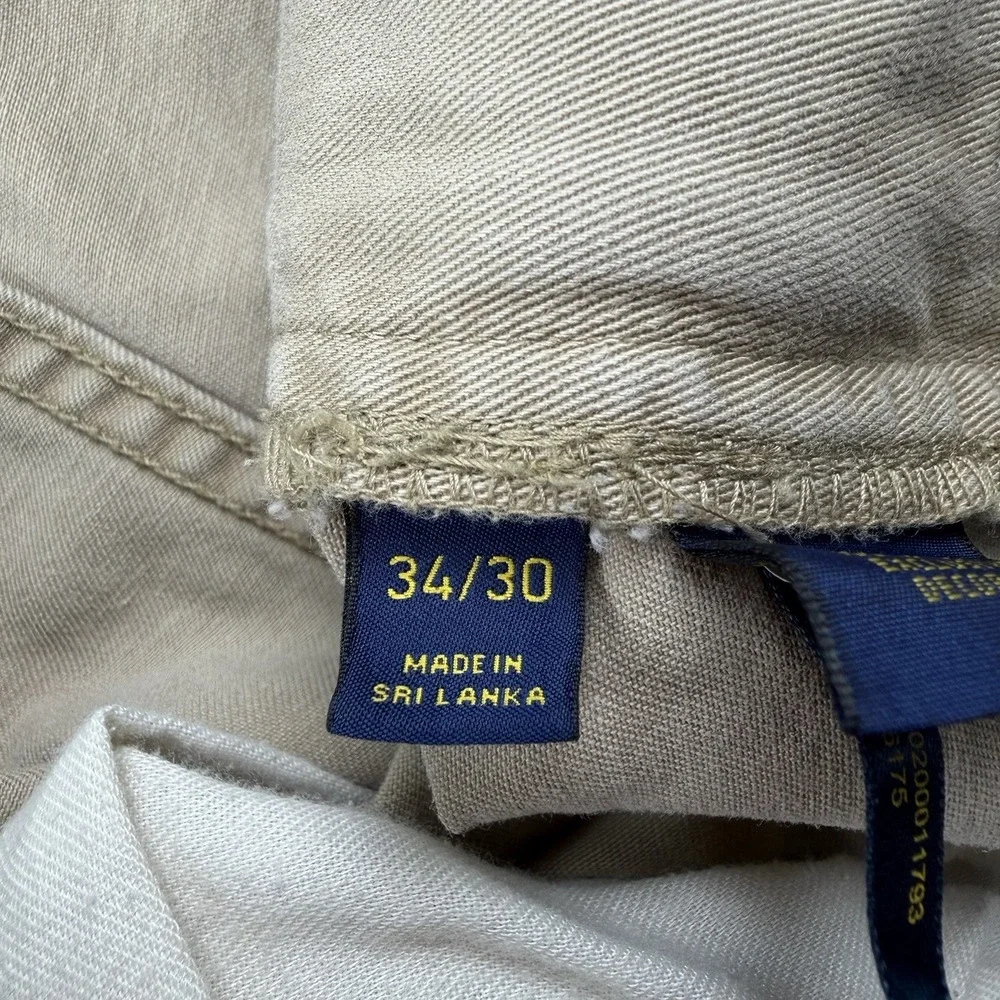 Polo Ralph Lauren Men's 34/30 Khaki Jeans‎ Pants Tan Straight Classic Twill